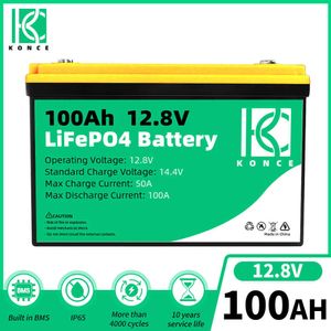 Grade A 12V 100AH ​​LIFEPO4 Batterij Batterij ingebouwde BMS Deep Cycle Lithium Iron Fosfaatcel voor off-rooster Solar Power RV Car Golf