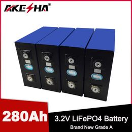 Batterie LiFePO4 de qualité A, 3.2V, 280ah, flambant neuf, 300A, Rechargeable, Lithium, fer, Phosphate, 12V, 24V, pour bateau, Yacht, solaire