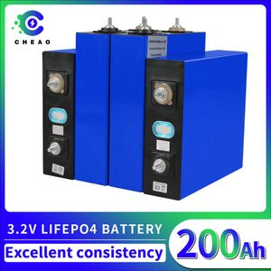 Grade Een 3.2V Lifepo4 200Ah Batterij Diy 12V 24V Oplaadbare Batteri Pack Voor Rv Huis Energie opslag Systeem Golfkar Boten Mobiele