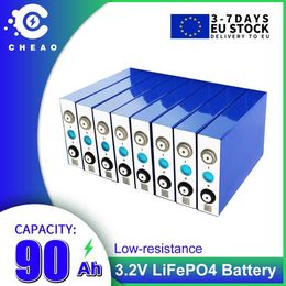 Grade A 3.2V LIFEPO4 90AH Batterij 8/16/32pcs Oplaadbare batteri Diy RV BESS BOTEN GOLFAR Solar Cell Pack Europees magazijn