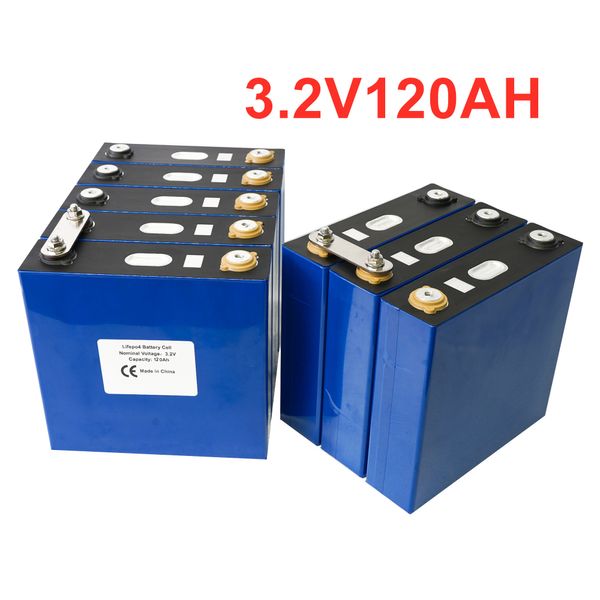 Batería Lifepo4 de grado A 3.2v120ah, celda de fosfato de hierro y litio de 12v, 24V, 48V, no 100ah, 150AH, 200AH, para paquete solar de RV, libre de impuestos para UE y EE. UU.