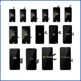 Remplacement de l'assemblage de numériseur de panneaux tactiles de téléphone portable d'écran d'affichage à cristaux liquides pour iPhone 5S 5C 5SE 6G 6S 7G 8G Plus X XR XS MAX 11 12 Pro Max avec emballage en boîte