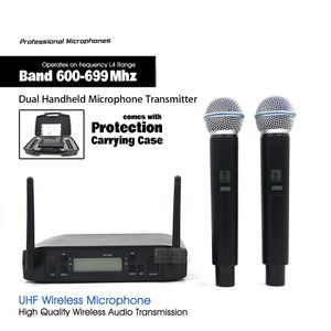 Microphone sans fil professionnel UHF de qualité A GLXD4/BETA58, système de karaoké avec chant en direct avec double émetteur portable BETA58A