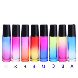 Gradient 10 ml de flacons à rouleaux en verre vide à rouleau à rouleaux vide Bouteille de parfum de 3 oz d'épaisseur sur des bouteilles en verre gaikc