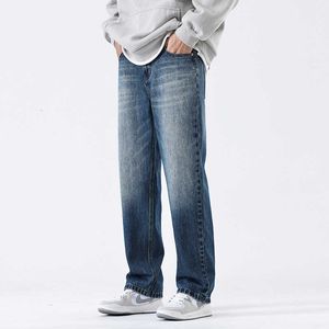 Gradient Blue Jeans Mens Automne American Casual Pantal