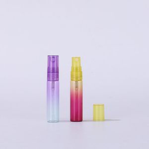 Bouteilles de pulvérisation de parfum en verre rechargeables de couleur dégradée, récipients cosmétiques vides de 5ml avec atomiseurs pour les voyages en plein air