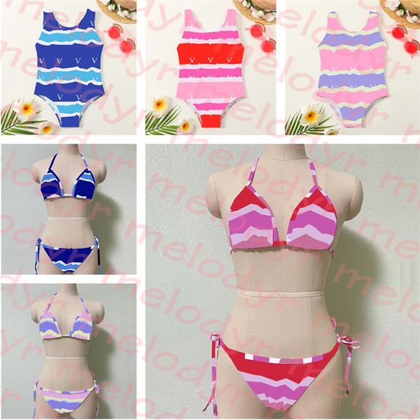 Couleur de dégradé maillot de bain pour enfants en une pièce MAISONS HOME Vêtements sexy Bikini Bikini Set Vacation Mom Daughter Lettre de maillot de bain