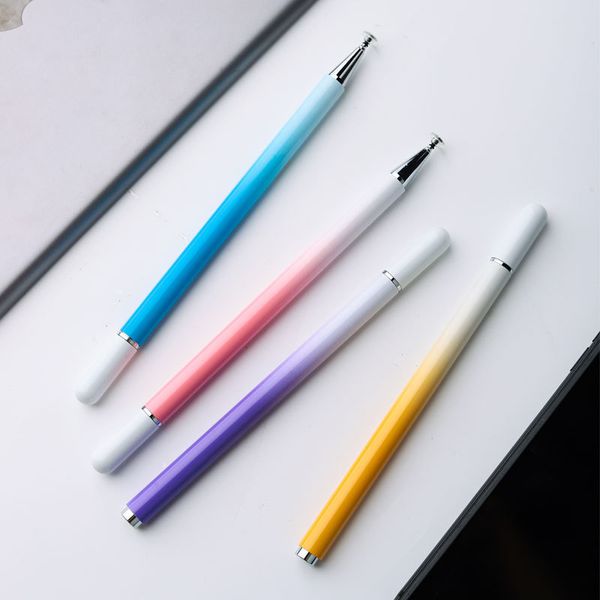 Gradient Color Tablet Écran tactile capacitif Dessin Stylo d'écriture Plastique + métal Stylet magnétique pour Android iPhone iPad avec recharge de remplacement