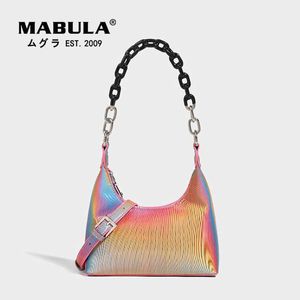 Gradiëntkleur Vintage Hobo Purse For Women Big Chain Top handvat onderarm Handtas 2022 Chic Crossbody Bag Luipard Print 230315