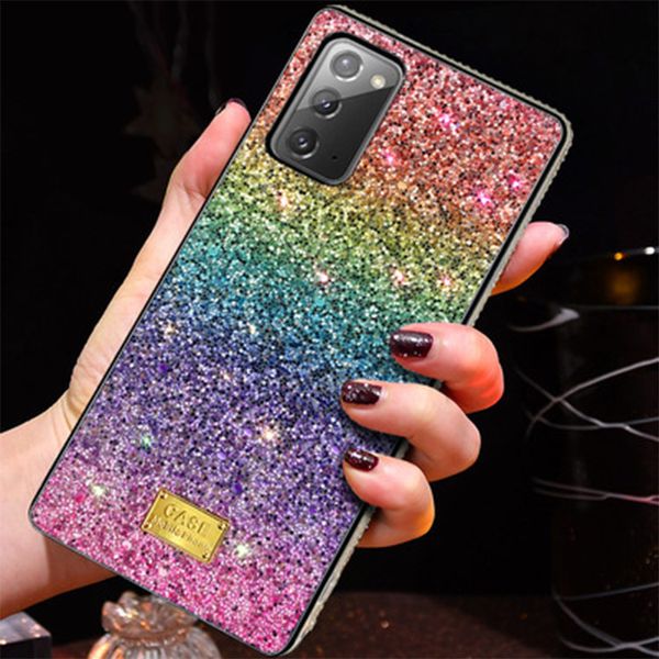 Gradient Glitter Diamond Téléphone pour Samsung Galaxy S21 Ultra A02S A12 A42 M31 A01 A71 A51A21 A11 S20 Plus