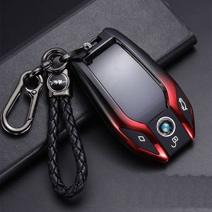 Gradient LCD-scherm Autosleutel Beschermhoezen voor BMW 7 6 Serie 5 Serie 730LI X3 740 GT X6 Carbon Fiber Keys Cases Shell Auto-onderdelen