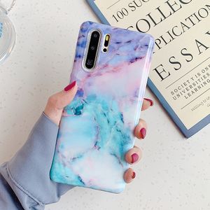 Étuis de téléphone en marbre dégradé pour Huawei P40 P30 Lite P20 Pro Lite souple IMD coque arrière de téléphone Coque