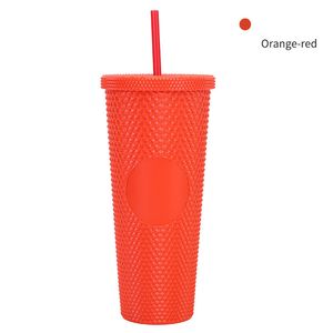 Gradiënt Plastic Beker Creatieve Dubbele Stro Plastic Beker Draagbare Grote Capaciteit Durian Cup Cool Draagbaarheid Keuken Product