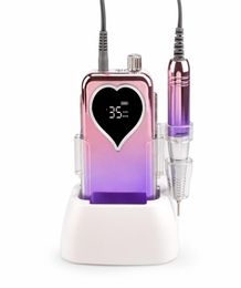 Gradient Purple Handpiece Machine 35000RPM Portable Desktop Wabrandless Electric Electric Force Rechargeable Poponer Manucure Fichier 220213230445