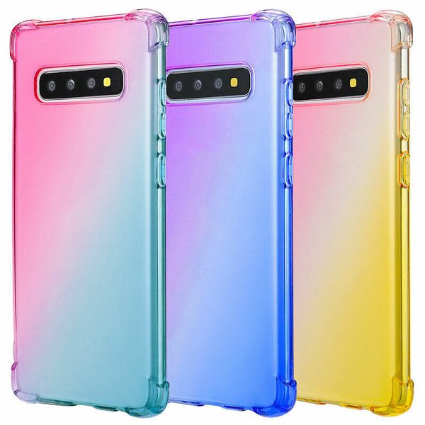 Dégradé Transparent Souple TPU Antichoc Téléphone étui pour samsung Galaxy A6s A8s A9s A10 A20 A30 A40 A50 A60 A70 A80 A20E