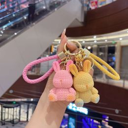 Gradual Lucky Rabbit Cartoon Car Resin Keychain Bookbag Accessoires Pendant Pendant Doll Keychain