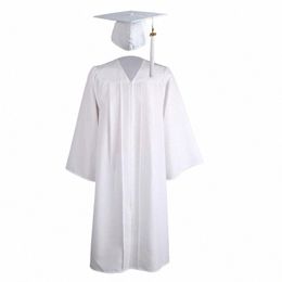 Vestido de graduación Gorra de birrete Túnica universitaria académica 2021 Gorra de birrete con cierre de cremallera para adultos 82DP #