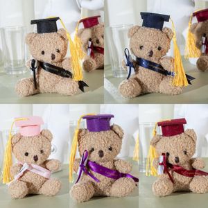 Afstuderen Dr. Bear Hat Dr. Little Bear Plush Toy Bachelor Teddy Bear Doll Logo afstuderen Herdenkingsgeschenk
