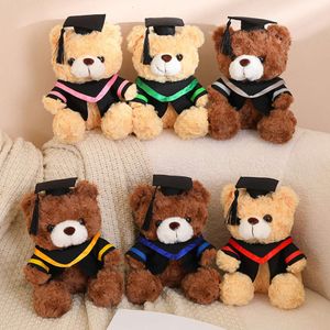 Afstuderen Teddy Bear Doll Bachelor's Uniform Master's Draag Doctor's Hat Herdenkingsgeschenk voor studenten