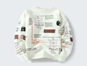 Graffiti Tripted Pullover pull-bullers pulls streetwear hip hop à manches longues décontractées.