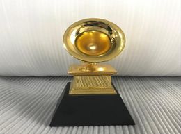 Grammy Award Gramophone Metal Trophy 11 Scale Taille Naras Music Souvenirs Award Statue avec Baclk Base2781840