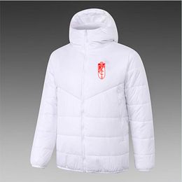 Chaqueta con capucha de plumón para hombre de Granada, abrigo deportivo de ocio de invierno con cremallera completa, sudadera cálida para deportes al aire libre, logotipo personalizado