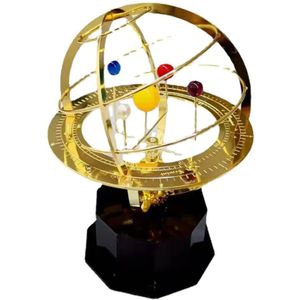 Grand Planetarium Model van Het Zonnestelsel Lichaam Universum Draaien Metalen Ambachten Ornament Astronomie Verzamelen Geschenken Bureau Decor 240129