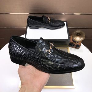 Grand Prix Guangzhou Leather Men's DESIGNERS Hebilla de metal Zapatos casuales de negocios británicos Color sólido Vestido de pedal cuadrado Zapatos de boda