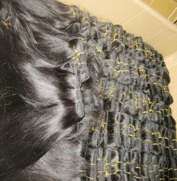 Extensions de Grand vague 20pcslot en asiatique sud exportateur indien bel chevelure humaine transformée cheveux raies ondulés 7439100