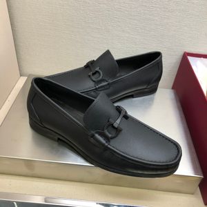 Grandioso Loafer Summer Mens confortable Chaussures de robes décontractées en cuir concepteur noire de vache d'origine