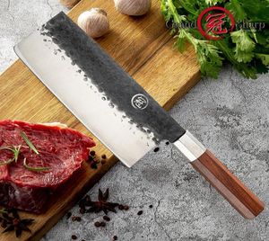 Grandsharp Handmade Chinese Cleaver 75 inch High Carbon 4CR13 Steel Cooking Slicing Tools Professional Chef Kitchen Knife Gift4929146