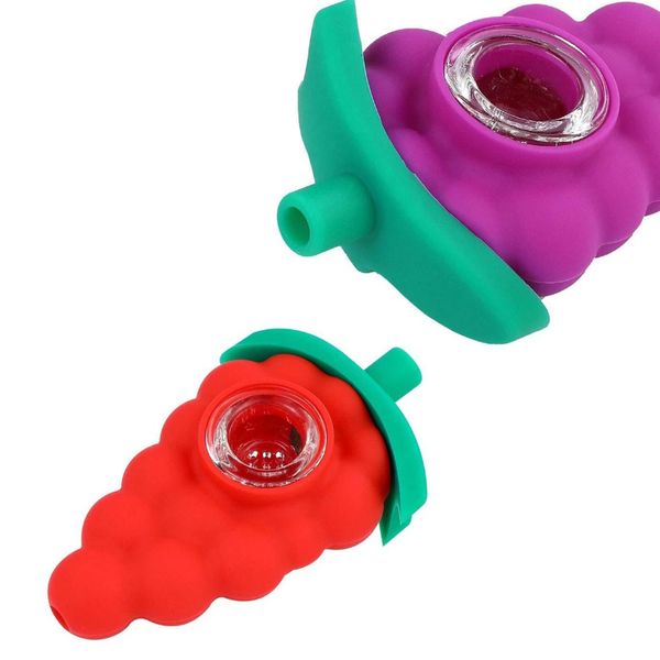 Tuyaux de fumée en silicone de style raisin