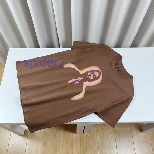 Camiseta gráfica Camiseta Sp5der Camisa de diseñador para hombre Hombre marrón Araña Mujer Alta calidad Transpirable 100% algodón Ropa para personas libres Cuello redondo 5Y28