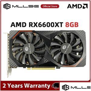 Grafische kaarten 6600Xt 8G D6 Amd Gaming-videokaart met 128Bit Gddr6 16Ghz 3Dp 3D-functie voor desktopkaarten Grafische drop-levering Compu Dh7Ga