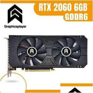 Tarjetas gráficas Tarjeta de computadora Chip original Rtx2060 6Gb 192Bit Ddr6 Vga Video Ventiladores duales para Nvidia Rtx Pc Juegos Tarjetas gráficasDhxpe