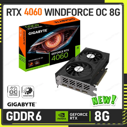 Cartes graphiques GIGABYTE GeForce RTX 4060 WINDFORCE OC 8G carte 8 go 128 bits PCI-E 4.0 GDDR6 vidéo Double ventilateurs surverrouillage