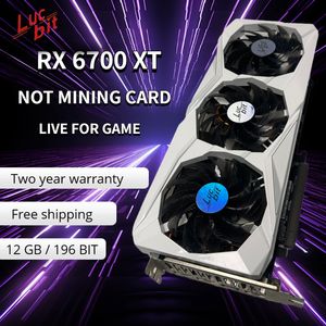 Cartes graphiques Lucbit RX 6700XT 12 Go Carte graphique originale RX 6700 XX Ordinateur PC de bureau 192BIT 88PIN GAMING GPU 230923