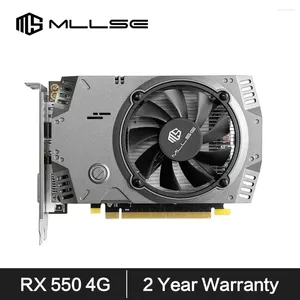 Grafische kaarten MLLSE AMD RX 550 4GB-kaart GDDR5 128Bit DVI HDMI DP PCI-E 3.0 Radeon GPU Gaming Video Placa De