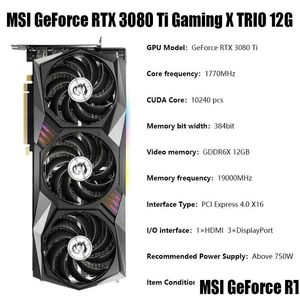 Cartes graphiques Original Msi Geforce Rtx 3070 Ti Gaming X Trio 8G bureau 1830Mhz Gddr6X Rtx3060 3070Ti 3080Ti carte vidéo 9578566 Drop D Otorh