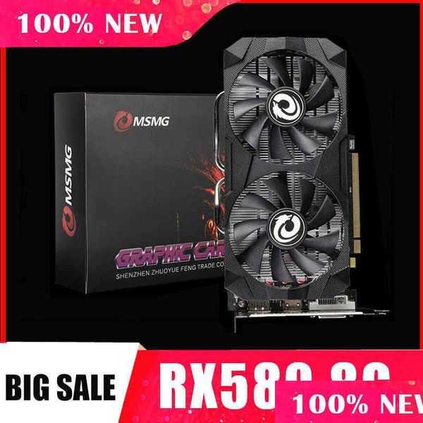 Cartes graphiques Remis à neuf Rx580 8 Go Gpu Placa De carte De jeu vidéo pas 4 Go 2060 Rtx3060Ti Gtx1060 3050 Ddr5 1660Super 6600Xt 1080 Dro Otzsa