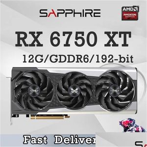 Grafische kaarten Sapphire Rx 6750 Xt Gaming 12G Gddr6 7Nm 192-Bit 18 Gbps Desktopkaart Drop Delivery Computers Netwerkcomputer Compo Otxcn