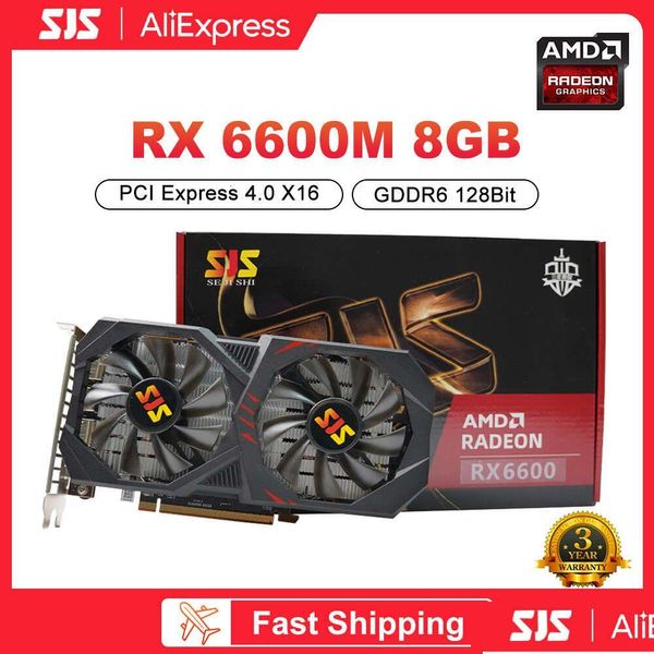 Cartes graphiques Sjs Rx 6600 6600M Rtx 3060M 3070 5500 XT Gtx 1660S 2060S 6 Go 8 Go 12 Go Carte GPU Support vidéo Placa Drop Delivery Comput Ot2Eh