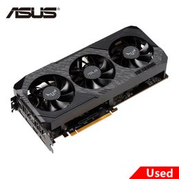 Grafische kaarten Gebruikt ASUS Grafische kaarten RX 5600 XT 6GB GDDR6 Mining GPU Videokaart 192Bit TUF3 RX5600XT 230923