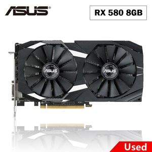 Tarjetas gráficas Tarjetas gráficas ASUS usadas RX 580 8GB GDDR5 Tarjeta de video GPU para minería Computadora de 256 bits RX580 230923