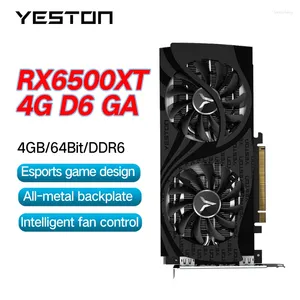 Grafische kaarten Yeston RX6500XT-4G D6/RX6650XT-8G CARD GDDR6 AMD 7NM 128BIT 8PIN VIDEO Placa DE