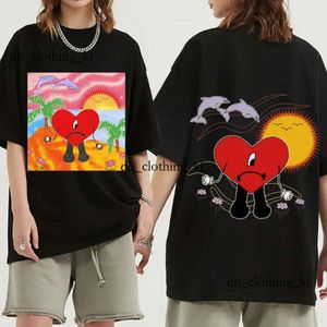 Graphics Shirt Unisex Designer T -shirt Bad Bunny Hip Hop Shirts Music Album Double Harajuku Print Mens T Shirt Slechte mouw Bad Bunny Shoe Sweatshirt Oversized 431