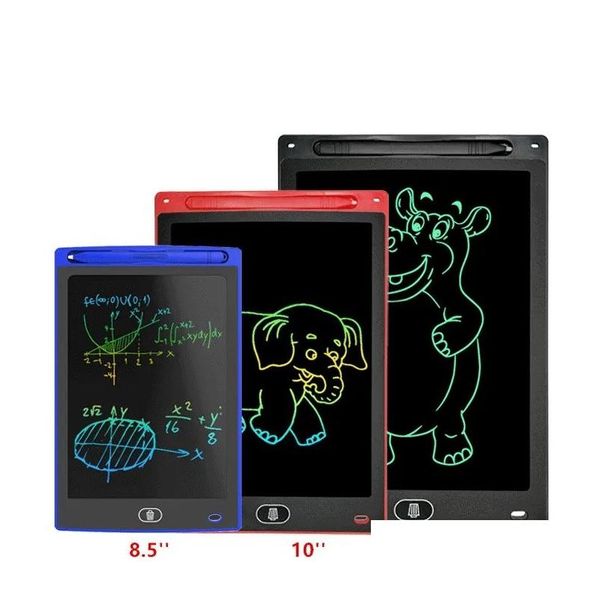 Tablettes graphiques stylos 8,5 pouces tablette d'écriture LCD tableau noir tableau d'écriture manuscrite cadeau pour Adts enfants bloc-notes sans papier mémos Gr Otoum