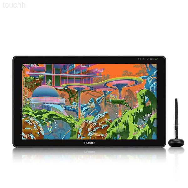 Tabletas gráficas Bolígrafos HUION Kamvas 22 Tableta gráfica 21,5 pulgadas Pen Tablet Monitor Pantalla 120% s RGB Pen Display Antideslumbrante Soporte Windows/mac/Android L230923