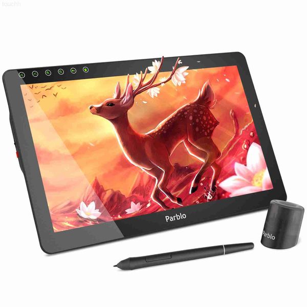 Tabletas gráficas Plumas Parblo Coast16Pro Tableta gráfica Monitor de dibujo 15.6 