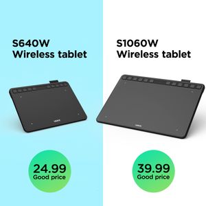 Tablettes graphiques Stylos UGEE S1060WS640W Tablette de dessin sans fil Prise en charge graphique numérique Android Windows Mac pour la conception d'écriture 230808